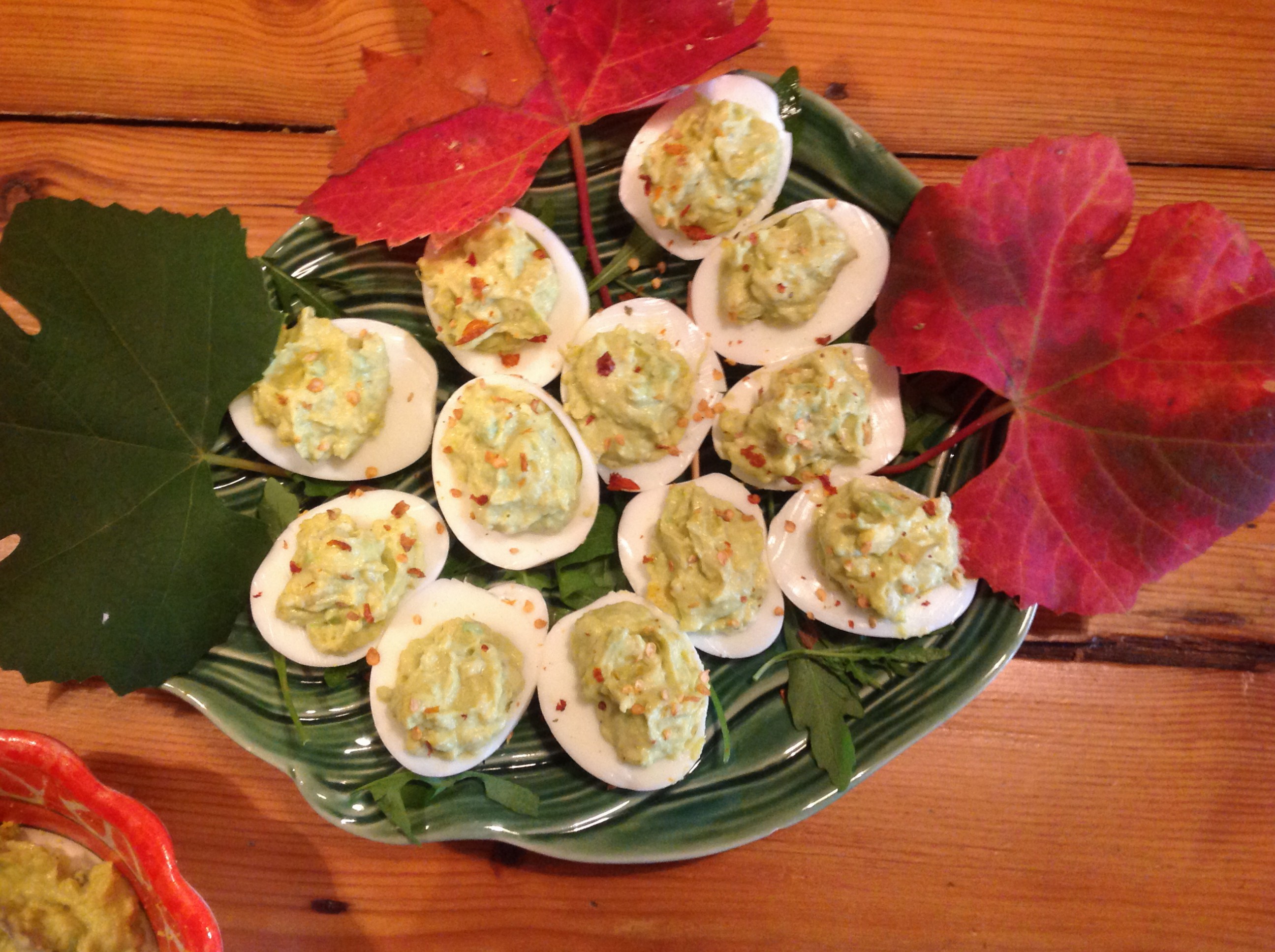 gevulde eieren met avocado