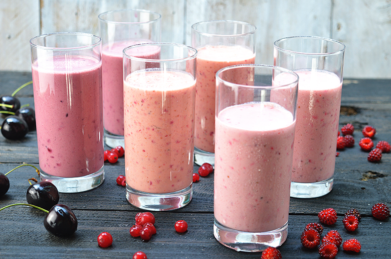 Zomerse smoothies met yoghurt