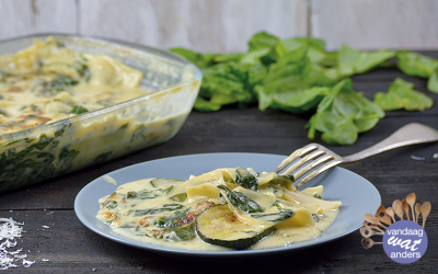 Lasagne met courgette en spinazie