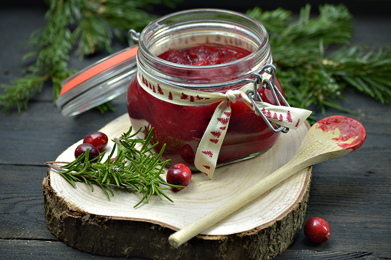 Cranberry compote met rozemarijn